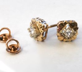 Handmade diamond earrings