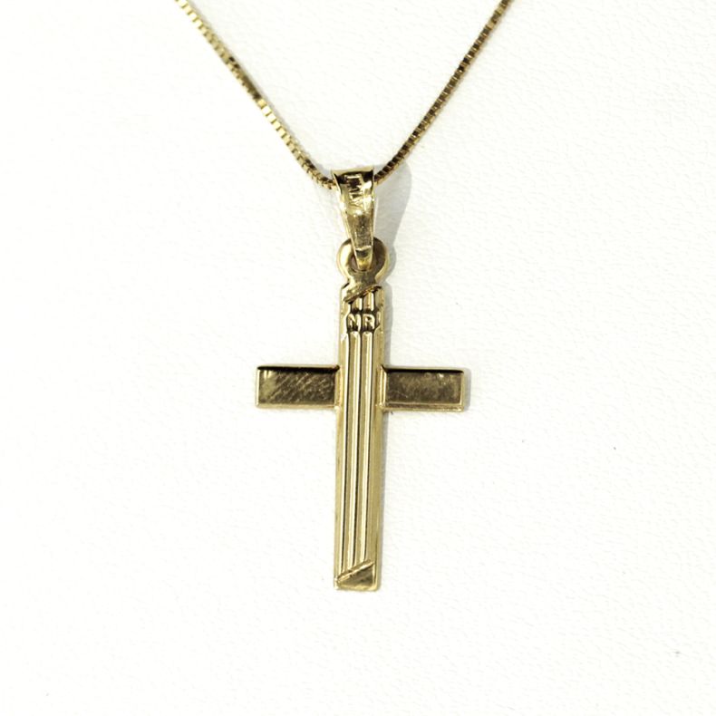Buy 14K Gold Filled Cross Necklace for Men's 20 Crucifix Pendant 33x18mm Cross  Pendant Cadena Y Dije De Cruz Mariner Link Chain 20 Online in India - Etsy