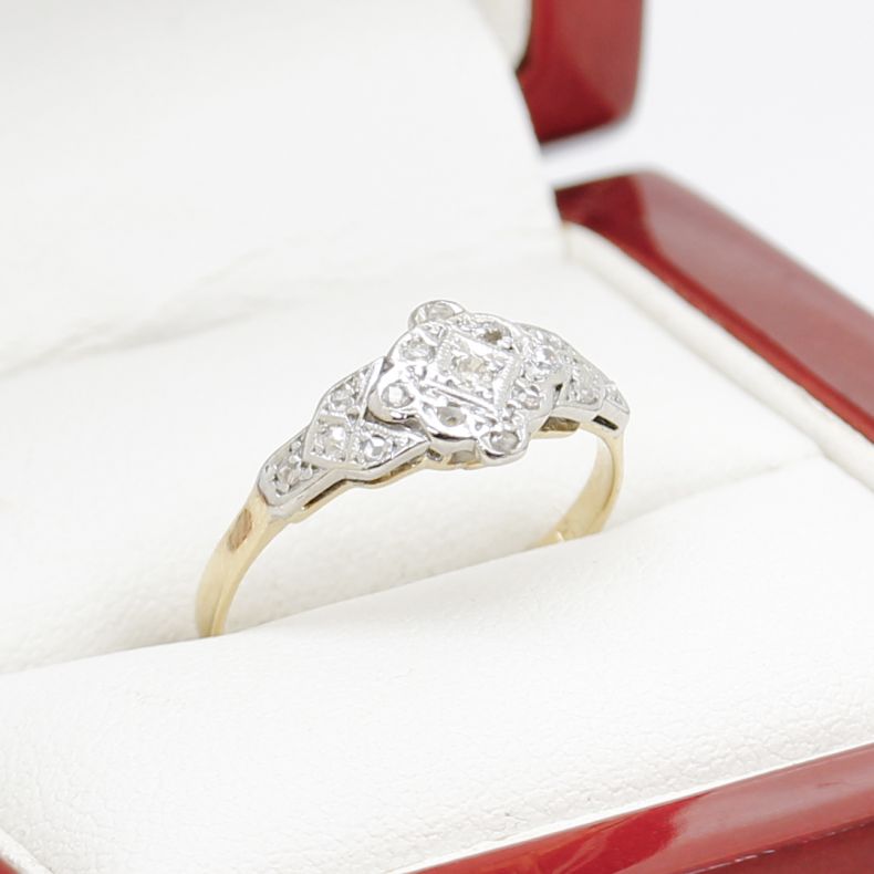 Antique Edwardian Diamond & Platinum Engagement Ring 0.55ct - Etsy Australia