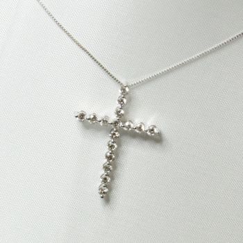 White Gold Cross Necklace, Estate Jewellery Sydney, Crucifix necklace, Diamond Pendant, Diamond necklace