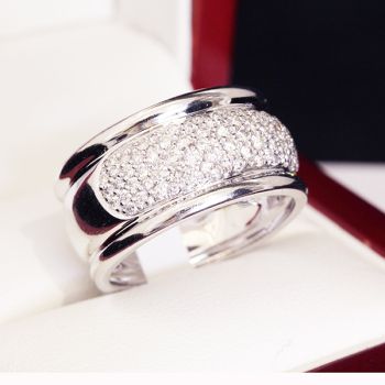 White Gold and Diamond wedding or eternity ring