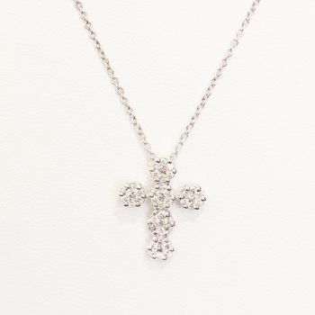 Cross shape diamond necklace