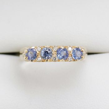 Vintage Jewellery Sydney, Sapphire Diamond Ring, Rozelle Vintage Jewellery, Hand Made Jewellery, Blue Sapphire Ring, Diamond Ring, Yellow Gold Sapphire Ring, 