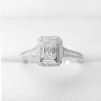 Baguette Diamond Ring, Antique Jewellery Sydney, Estate Jewellery, Antique Engagement Ring, Vintage Diamond Ring, Vintage Inspired Engagement Ring, White Gold Diamond Ring, Diamond Ring, Engagement Ring, 