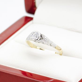 Vintage Diamond Engagement Ring, Art Deco Diamond Engagement Ring, Vintage Jewellery Sydney, Sydney Antique Jewellery, Australia Vintage Jewellery, Antique Diamond Engagement Ring, 