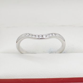 Curved Channel Set Diamond Wedder Ring, New