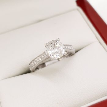 Engagement ring in 18ct white gold with a 1.20ct Diamond 