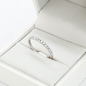 18k white Gold new half eternity band, Sydney wedding jewellery
