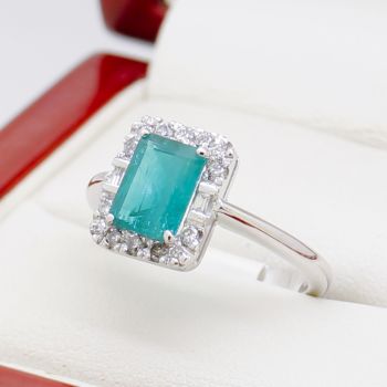 Emerald Diamond Engagement Ring, Vintage Jewellery, Vintage Emerald Engagement Ring, Vintage Engagement Ring, Art Deco Engagement Ring, Art Deco Jewellery, Antique Jewellery, Vintage Rings, Art Deco Ring, Estate Jewellery, 