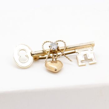 Vintage Jewellery Sydney, Australia Vintage Jewellery, Vintage Gold Brooch, Antique Diamond Brooch, Australian Vintage Jewellery, Vintage Gold Diamond Brooch, 