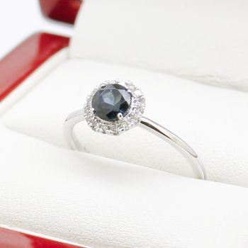 Blue London Topaz Diamond Ring, Estate Aged Jewellery, Vintage Inspired Jewellery, Sydney Vintage Jewellery, Australia Vintage Jewellery, 