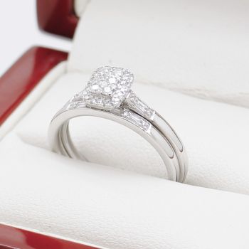 Sydney Jewellery, Sydney Diamond Rings, Rozelle Jewellery, Estate Jewellery, Diamond Bridal Set, Cluster Diamond Engagement Ring, 