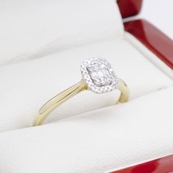 Halo Diamond Ring, Sydney Jewellery, Sydney Vintage Jewellery, Sydney Custom Jewellery, Bespoke Jewellery, Diamond Cluster Engagement Ring,