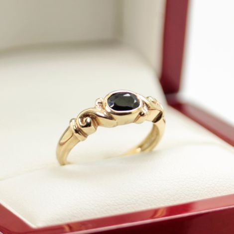 Sapphire Engagement Ring, Same Sex Wedding Jewellery, Antique Jewellery Sydney, Vintage Engagement Ring, Art Deco Sapphire Ring, Yellow Gold Engagement Ring, Estate Jewellery Sydney, Antique Sapphire Engagement Ring, Sydney Vintage and Antique Jewellery, 