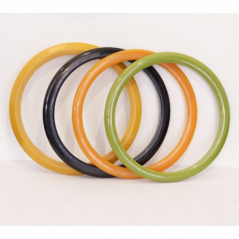 Deco era Vintage Bakelite Spacer Bangles, assorted colours.