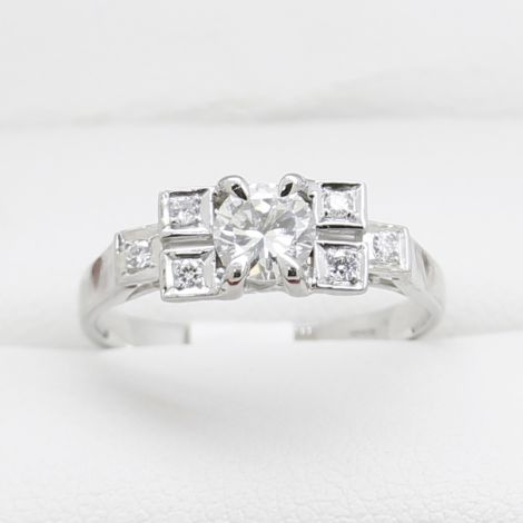 Art Deco Jewellery, Fully Restored Vintage Ring, Lesbian Engagement Ring, Art Deco Engagement Ring, Art Deco White Gold Ring, Vintage Engagement Rings, Vintage Jewellery, White Gold Diamond Engagement Ring,