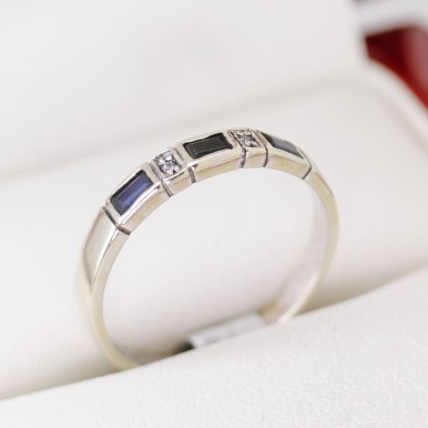 Same Sex Marriage, 3 Stone Sapphire Ring, Sapphire Wedding Band, White Gold Sapphire Wedding Ring, Sapphire Diamond Ring, Sapphire Band,  White Gold Sapphire Band, 