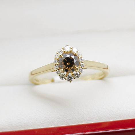 Australian Cognac Diamond Engagement Ring, New