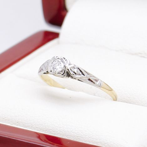 Art Deco Engagement Ring, Vintage Ring, Art Deco Rings, Antique Rings, Two Tone Vintage Ring, Two-tone Vintage Rings, Vintage Jewellery, Sydney Vintage Ring, Sydney Art Deco Ring, Antique Jewellery, Vintage Diamond Ring, Art Deco Diamond Ring, Sydney Vint