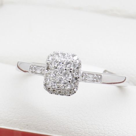 Sydney Jewellery, Sydney Diamond Rings, Rozelle Jewellery, Estate Jewellery, Diamond Bridal Set, Cluster Diamond Engagement Ring, 