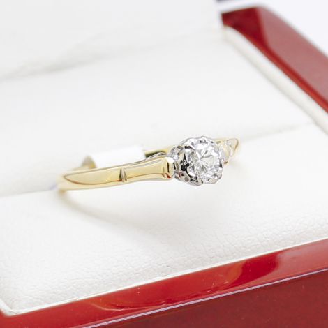 Yellow Gold Vintage rings, Vintage Diamond Engagement Rings, Sydney Vintage Jewellery, Art Nouveau Jewellery, Handmade Jewellery, vintage jewellery, vintage diamond ring, Australia vintage jewellery, vintage engagement ring, antique engagement ring, vinta