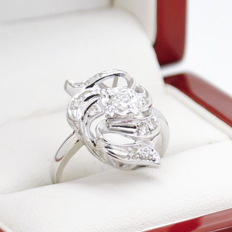 Estate Diamond Ring, Vintage Dress Ring, Art Nouveau Ring, Art Nouveau Jewellery, Estate Jewellery, Vintage Jewellery, 
