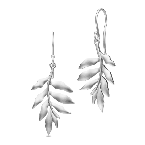 Stunning silver Tree of Life leaf earrings