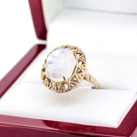 Vintage Moonstone Ring, with London Hallmarks
