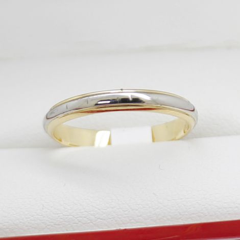 Two-tone Palladium and gold ring, 18ct yellow gold with Palladium band, Art Deco-inspired engraved wedding ring, Unique dash mark design wedding band, Vintage elegance in a two-tone ring, Classic meets modern in a Palladium and gold band, Exquisite Art De