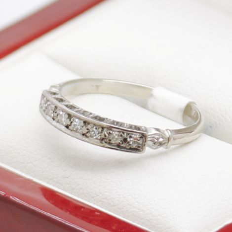 antique white gold band, art deco diamond jewellery, Vintage sparkling diamonds, classic engraved wedding bands