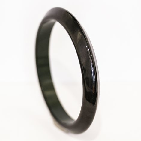 Great vintage Dark green bevelled Bakelite bangle.  Art Deco Bangle.