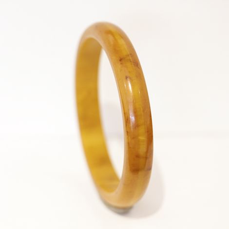 Art Deco era marbled Butterscotch Bakelite bangle.  