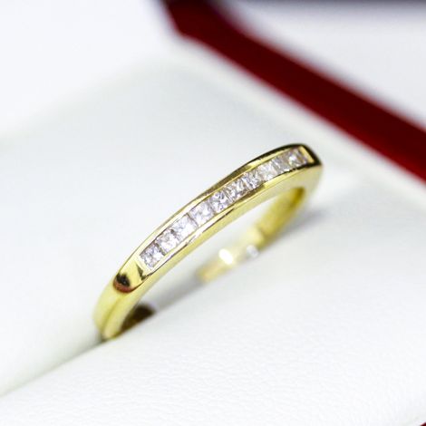 vintage Princess cut Diamond engagement ring