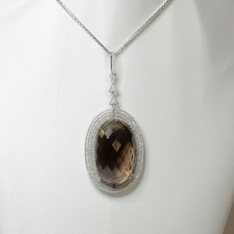 Antique Necklaces, Double Bay Jewellery, Balmain Jewellery, Rozelle Jewellery, Red Carpet Jewellery, Diamond Necklace, Smokey Quartz Jewellery, Sydney Jewellery, Vintage Pendant, 