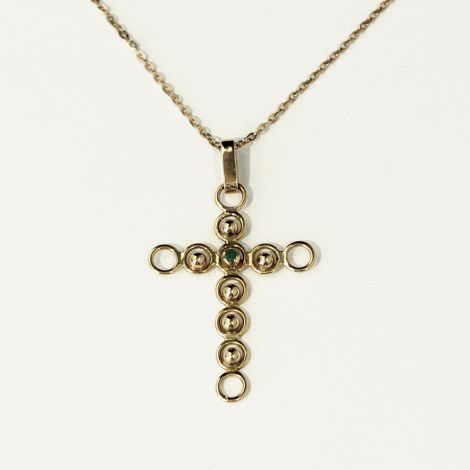 Vintage 18ct gold cross pendant, great gift.