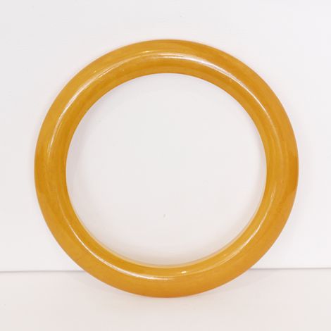 Beautifully marbled Butterscotch Bakelite spacer bangle.  Art Deco Bangle.