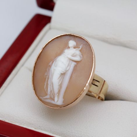 Cameo Bona Dea Roman Goddess Antique Ring
