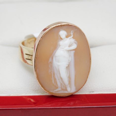 Cameo Bona Dea Roman Goddess Antique Ring