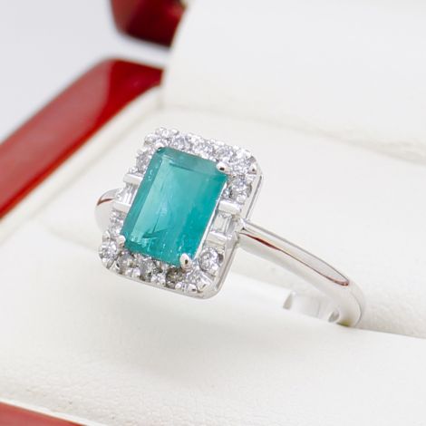 Emerald Diamond Engagement Ring, Vintage Jewellery, Vintage Emerald Engagement Ring, Vintage Engagement Ring, Art Deco Engagement Ring, Art Deco Jewellery, Antique Jewellery, Vintage Rings, Art Deco Ring, Estate Jewellery, 