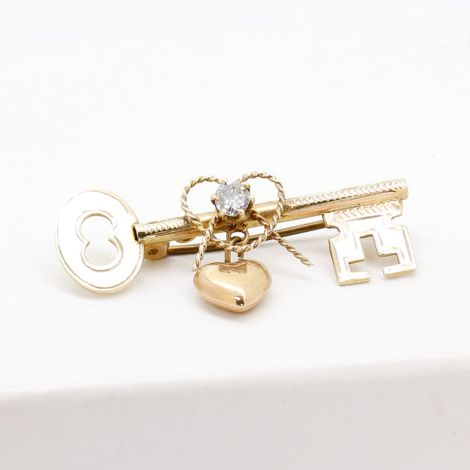 Vintage Jewellery Sydney, Australia Vintage Jewellery, Vintage Gold Brooch, Antique Diamond Brooch, Australian Vintage Jewellery, Vintage Gold Diamond Brooch, 