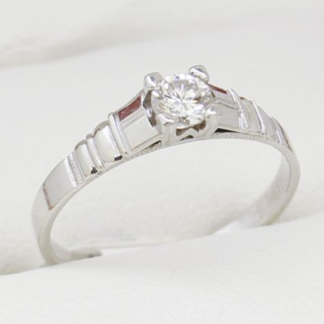 Art Deco White Gold Diamond Solitaire Engagement Ring, Hand Made Jewellery, Vintage engagement ring, Vintage engagement rings, vintage jewellery, antique engagement ring, Sydney Vintage Jewellery, Sydney Vintage Rings, art deco engagement ring, antique je