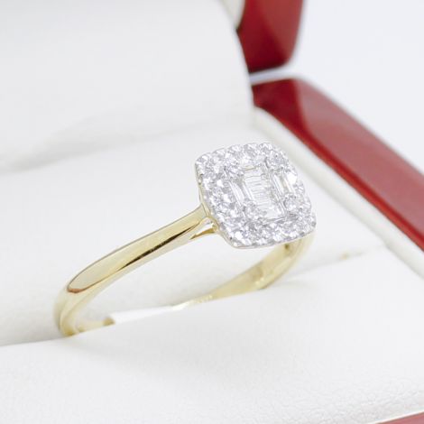 Diamond Engagement Ring, Cluster Engagement Ring, Sydney Vintage Jewellery, Vintage Engagement Rings, Antique Engagement Rings, Halo Engagement Rings, Art Deco Engagement Ring, 