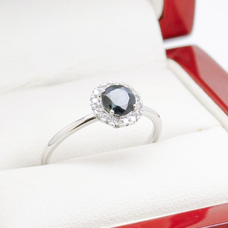 Blue London Topaz Diamond Ring, Estate Aged Jewellery, Vintage Inspired Jewellery, Sydney Vintage Jewellery, Australia Vintage Jewellery, 