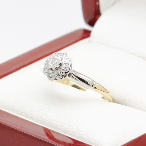 Vintage Diamond Daisy Engagement Ring, Vintage Diamond Engagement Rings, Sydney Studio Appointments, Art Nouveau Jewellery, Custom Jewellery, Handmade Jewellery, vintage jewellery, vintage diamond ring, sydney vintage jewellery, vintage engagement ring, a