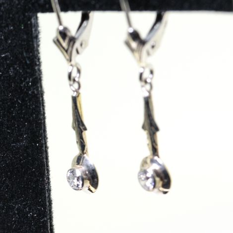 Vintage Diamond Drop Earrings