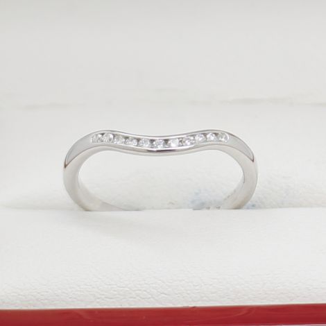 Curved Channel Set Diamond Wedder Ring, New