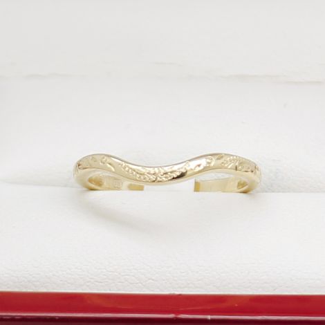 Hand Engraved Fitted Band Ring